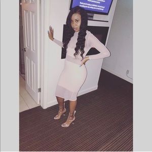 Mesh midi dress